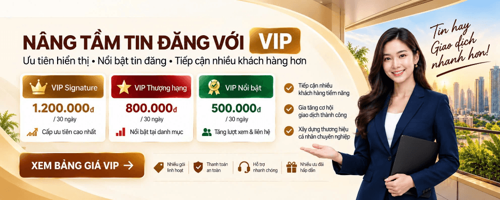 Bảng giá đăng tin & quyền lợi VIP Kho Nhà Đẹp